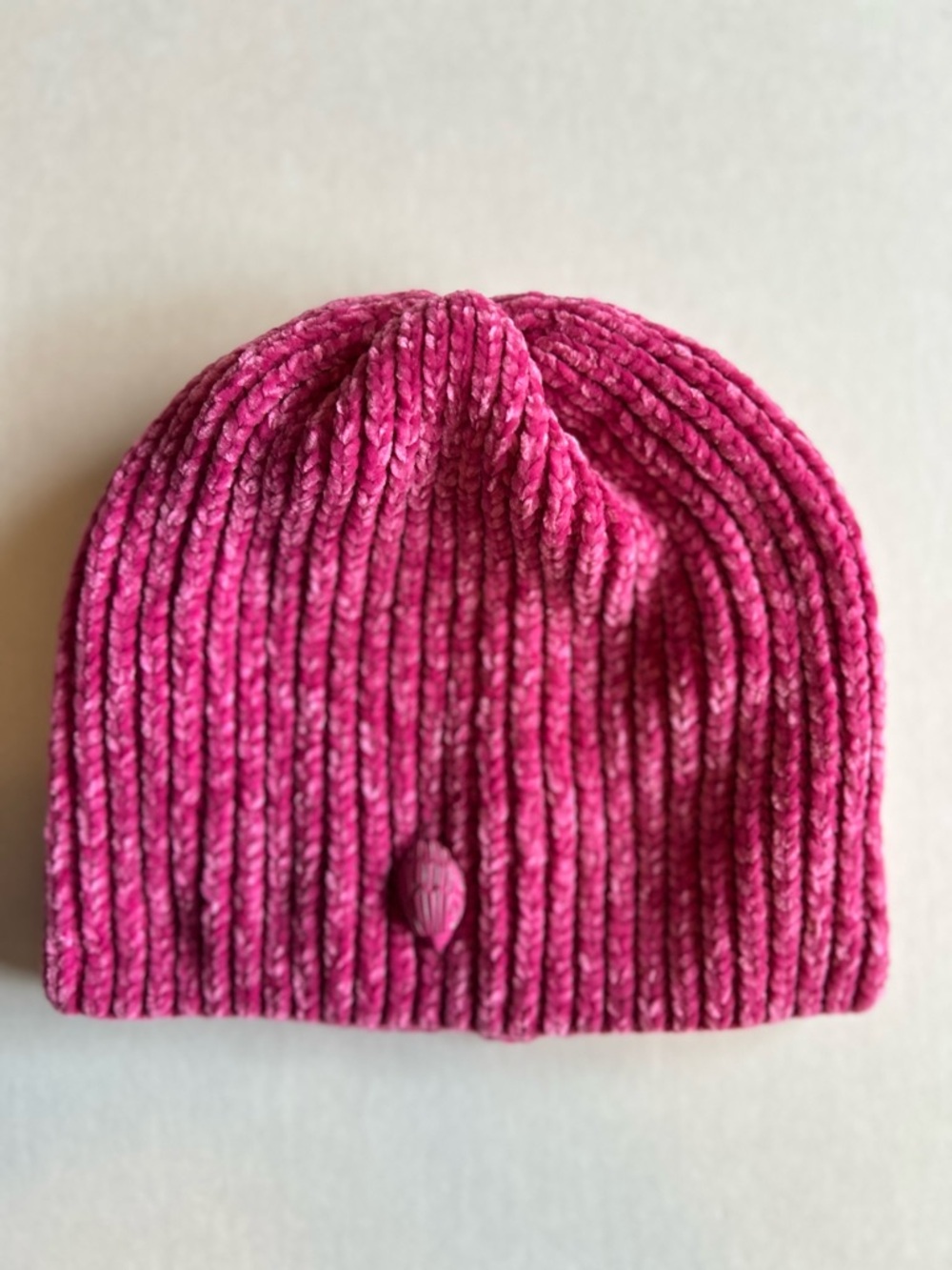 Kurt Geiger Pink Chenille Beanie Hat Size OS